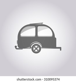 vector illustration of modern icon trailer