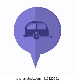 vector illustration of modern icon trailer
