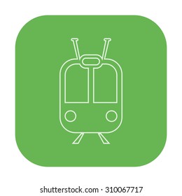 vector illustration of modern icon tram