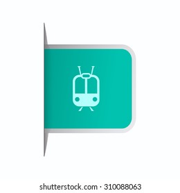 vector illustration of modern icon tram