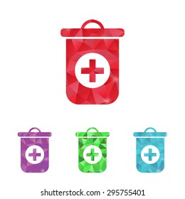vector illustration of modern icon trashcan
