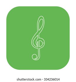 vector illustration of modern icon treble clef