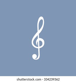 vector illustration of modern icon treble clef