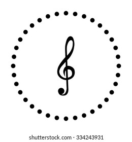vector illustration of modern icon treble clef