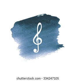 vector illustration of modern icon treble clef