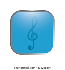 vector illustration of modern icon treble clef