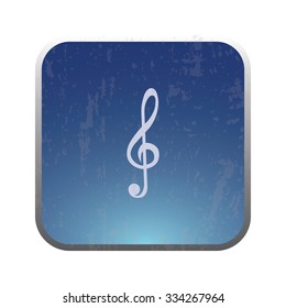vector illustration of modern icon treble clef