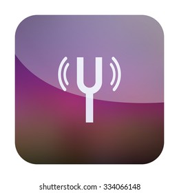 vector illustration of modern icon tuning fork