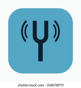 vector illustration of modern icon tuning fork