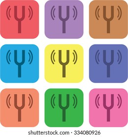 vector illustration of modern icon tuning fork
