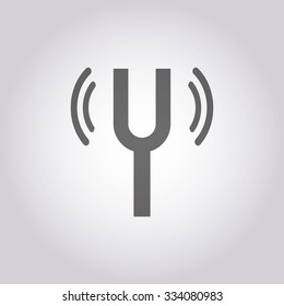 vector illustration of modern icon tuning fork