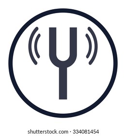 vector illustration of modern icon tuning fork