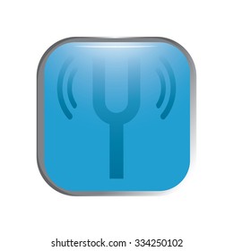 vector illustration of modern icon tuning fork