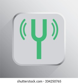vector illustration of modern icon tuning fork