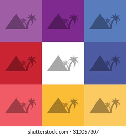 vector illustration of modern icon vacation