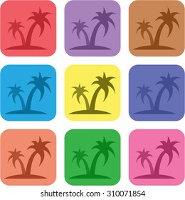 vector illustration of modern icon vacation