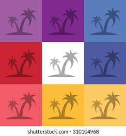 vector illustration of modern icon vacation