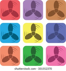 vector illustration of modern icon ventilation