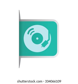 vector illustration of modern icon vinyl