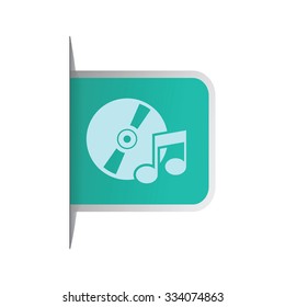 vector illustration of modern icon vinyl