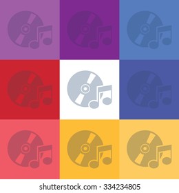 vector illustration of modern icon vinyl