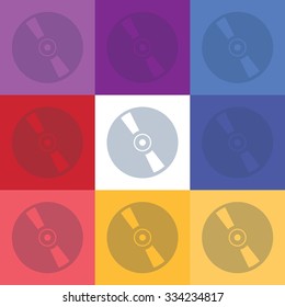 vector illustration of modern icon vinyl
