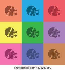 vector illustration of modern icon vinyl