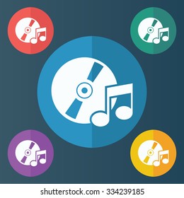 vector illustration of modern icon vinyl
