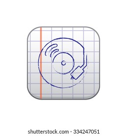 vector illustration of modern icon vinyl