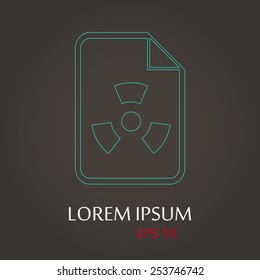 vector illustration of modern  icon virus