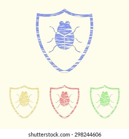 vector illustration of modern icon virus