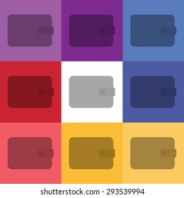 vector illustration of modern icon wallet
