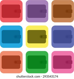vector illustration of modern icon wallet