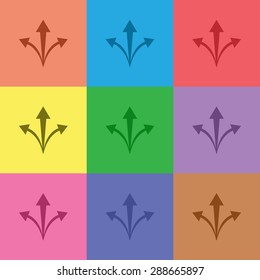 vector illustration of modern icon way