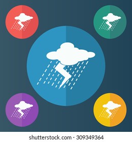 vector illustration of modern icon weather