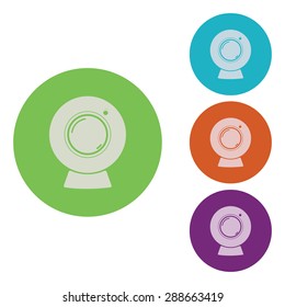 vector illustration of modern icon webcam