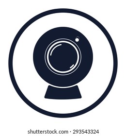 vector illustration of modern icon webcam