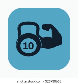 vector illustration of modern icon weight