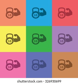 vector illustration of modern icon weight