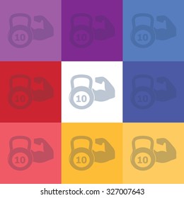 vector illustration of modern icon weight