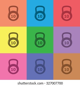 vector illustration of modern icon weight