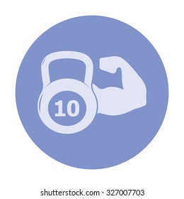 vector illustration of modern icon weight