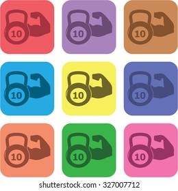 vector illustration of modern icon weight
