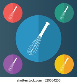 vector illustration of modern icon whisk