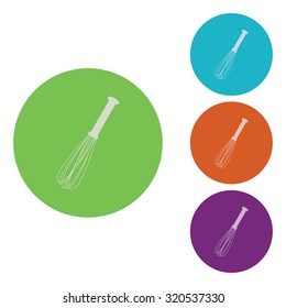 vector illustration of modern icon whisk