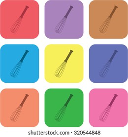 vector illustration of modern icon whisk