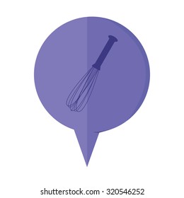 vector illustration of modern icon whisk