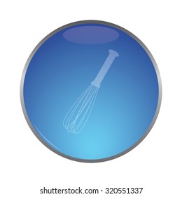 vector illustration of modern icon whisk