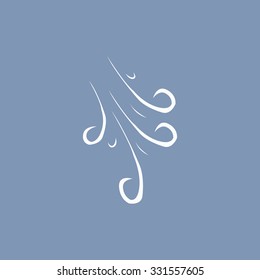 vector illustration of modern icon the wind