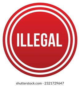 Vektorgrafik moderne illegale Banner, isoliertes Webelement.
